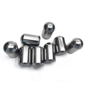 Tungsten carbide tips and teeth for rock drill button bits