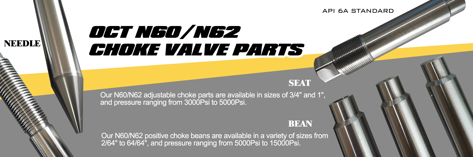 N60, N62 Choke Stems, Seats, Beans